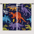 ANHOPE Dinosaur Curtains Ancient Jungle Forest Wildlife Animal Theme Window Drapes Cartoon Dino Print Pattern for Kids