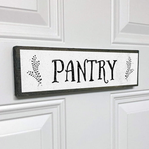 Kitchen Wood Signs, Medium - Wood and Metal, Pantry