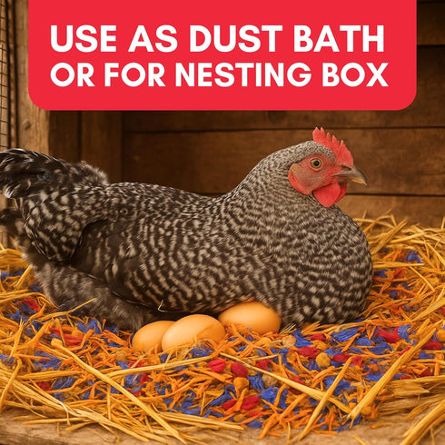 8oz Farm Party Herbal Hootenanny Chicken Nesting Herbs - Chicken Dust Bath Mix Deodorizer Keeps Nest Boxes & Coop Fresh