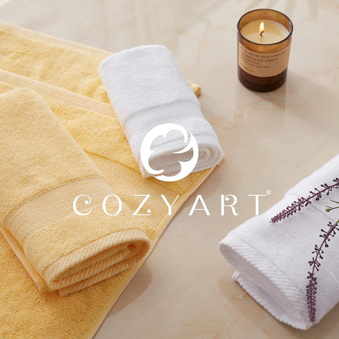 COZYART Set, Set 6 2 2 2 650 Yellow Luxury Bath Towel Turkish Cotton Hotel Towel Bulk for Bathroom, Thick Bathroom