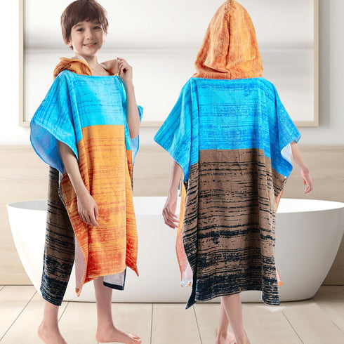 VOOVA & MOVAS Big Kids Hooded Towel Poncho | Large, Thick, Absorbent