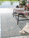 Unique Loom Outdoor Botanical Collection Area Rug - Light Blue/Beige Allover (2' x 3' 1" Rectangle)