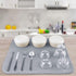 2 Pack Dish Drying Mats for Kitchen, Microfiber Drying Rack Pad, Kitchen Counter Mat - 18X16 Inch