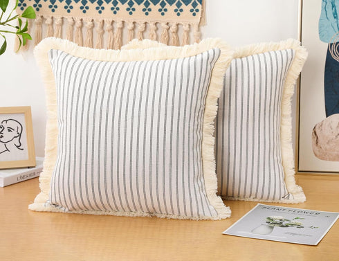 Set 2 26 26,Euro NUYECY of Light Grey Boho Throw Pillow Covers x Sham Pillow Covers,Decorative Large Pillow Cover