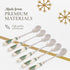 Spode Christmas Tree Teaspoons Set of 6, 6-Inch Stainless Steel Holiday Silverware with Porcelain Handles
