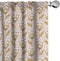 Lunarable Mid Century Curtains, 28" x 84" Retro Flower Ornaments Illustration, 2 Panel Set for Living Room Bedroom