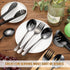 Patelai 15 Pieces Stainless Steel Serving Utensils Set, 8.7" Large Serving Spoons, Slotted Spoon, Buffet Flatware