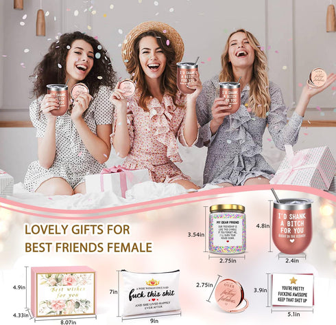 Birthday Gifts for Women - Best Friends Friendship Gifts, BFF Gifts, Lavender Scented Candles, Christmas Gifts for