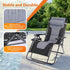 400 lbs, Sweetcrispy Zero Gravity Chairs, Foldable Patio Reclining Chairs with Adjustable Pillow & Cup Holder