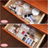 Clear Drawer Organizer, 2 Pieces with 6 Sections & Dividers, Acrylic Makeup Tray for Desk Storage