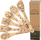 Bejky 6-Pcs Wooden Bamboo Spoons Set, Organic Cooking Utensils with 3D Engraved Patterns, Cookware Gifts