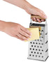 Twine Acacia Wood Handled Cheese Grater - Stainless Steel Grater, Citrus Zester, Vintage Kitchenware