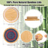 Yaomiao 12 Set, 24 Pieces Yogurt Jar Lids Reusable Bamboo Mandala Pattern Lids with Silicone Sealing Rings and Pcs