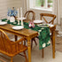 Poinsettia 13x72 Inch Green Table Runner Winter Floral Burlap Table Runners, Spring St Patricks Day Seasonal Coffee