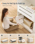 12.2 16.1 12.2 Inches, 286 lb, ULSF094W01 SONGMICS Small Folding Storage Ottoman, Foot Rest Stool, x x Ottoman