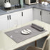 Set of 12 Microfiber Kitchen Towels and Dishcloths, 26 x 18 Inch and 12 x 12 Inch, Lint Free Grey Dish Towels