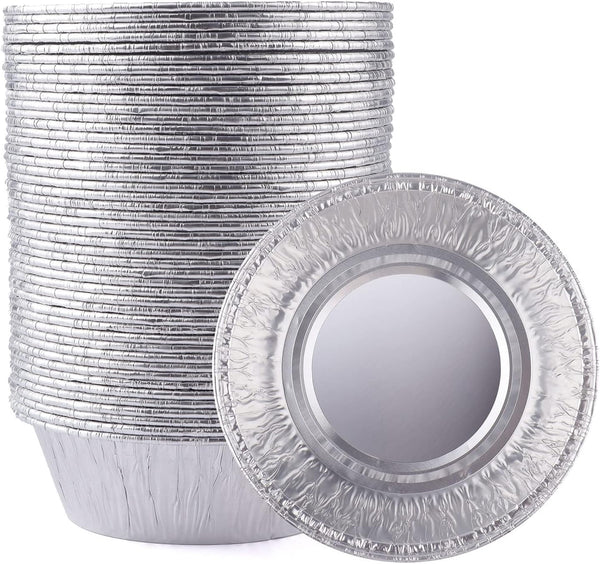 4 Inch Aluminum Foil Mini Pie Pans, 50Pcs Disposable Small Mini Pie Tins for Bakeries, Cafes, Restaurants
