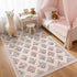 Wonnitar Pink Rugs for Bedroom Girls Nursery, Floral Print 5x7 Washable Rug,