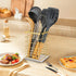 Square Kitchen Utensil Holder - Sturdy Metal Rack for Countertop Storage, Stylish Utensil Caddy with Drainage Hole