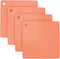 Smithcraft Orange Silicone Trivets for Hot Dishes, Heat Resistant Pot Holders Mats for Kitchen, Flexible Table Plate