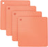 Smithcraft Orange Silicone Trivets for Hot Dishes, Heat Resistant Pot Holders Mats for Kitchen, Flexible Table Plate