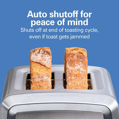 Hamilton Beach 2 Slice Toaster, Extra-Wide Slots, Bagel Setting, Stainless Steel, Auto-Shutoff & Cancel Button