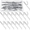 Jetec 50 Pieces Metal Drapery Pins Curtain Hooks, Long 7 cm by 1.8 cm Bulk Silver Stainless Steel for Heavy Duty Window
