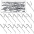 Jetec 50 Pieces Metal Drapery Pins Curtain Hooks, Long 7 cm by 1.8 cm Bulk Silver Stainless Steel for Heavy Duty Window