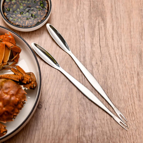 SUS304 8.3-Inch IMEEA Seafood Forks Picks Crab Leg Forks/Picks Stainless Steel Seafood Tools for Lobster