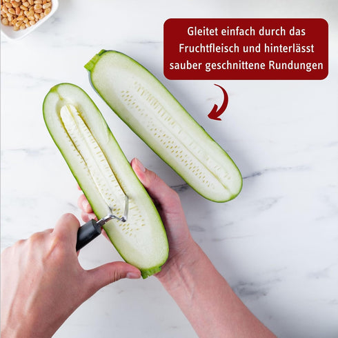 Triangle Ultra-Sharp Stainless Steel Fruit and Vegetable Corer with Two Cutting Widths
