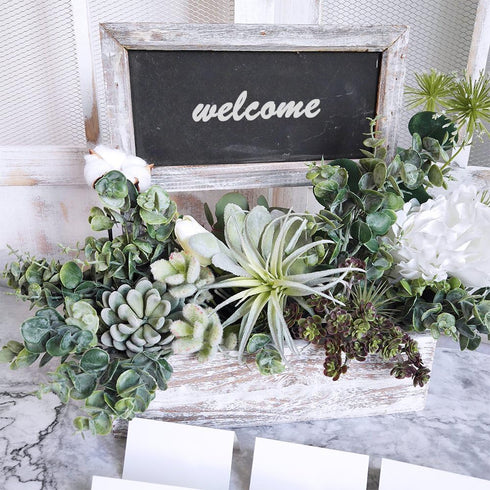 Supla 3 Pcs Realistic Eucalyptus Leaves Bushes, Faux Greenery Stems in Grey Green 14.6" Tall for Vase Bouquets Wreaths