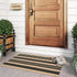 Black and Khaki Striped Rugs 2.3'x3.6', Washable Hand Woven Front Door Rug, Reversible Outdoor Welcome Mat