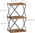 3-Tier ET-03RB End Table Small Side Table Tall Bedside Night Stand with Storage Sofa Side desks for Living Room Bedroom