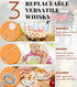 YUSWKO Milk Frother Handheld for Coffee, Rechargeable Drink Mixer with 3 Heads, Electric Whisk Gift for Occasions