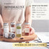 24 Pack Set, 4oz Glass Spice Jars with Labels with Metal Lids and Shakers Minimalist Small Clear Empty Spice Bottles