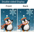 Winter Penguins Garden Flag 12x18 Inch Double Sided Burlap Welcome Christmas Snowflakes Scarfs Outdoor Holiday