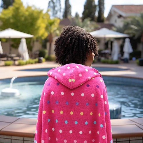 ORIGINAL KIDS 100% -26x50- Hooded Bath Towel Wrap - Cotton Jacquard Reversible Large Hooded Kids Towel - Toddler Shower