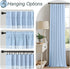 63 Inch 2 52x63 Pitalk Light Blue Curtains for Bedroom Length Panels Linen Blackout Room Darkening Cold Heat Light