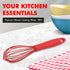 Chef Craft Premium Silicone Wire Cooking Whisk, 10.5 Inch, Red Color