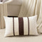 Fancy Homi Set of 1 Boho Brown Long Lumbar Decorative Throw Pillow Cover 12x24