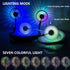 Portable Neck Fan, USB Rechargeable with 3 Adjustable Speeds and LED Lights - Black