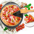 Pizza Pan, 14 Inch Nonstick for Oven with Widen Handles for Cooking, Baking, Grilling, Black