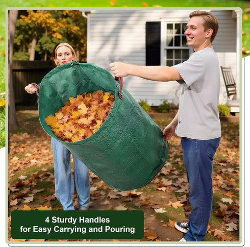 72 3 Packs Dntorx Gallons Reusable Yard Waste Bags, Lawn and Leaf Bags With Reinforced Handles, Collapsible Garden bag