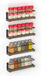 SpaceAid Spice Rack Organizer for Cabinet Door or Wall Mount, 4 Pack with 415 Spice Labels