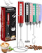 Milk Frother with Stand, Rechargeable Handheld Frother Wand, 3 Speed Adjustable, Electric Whisk Drink Mixer for Matcha