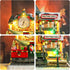 8 Vipush Christmas Village House Decorations Resin Railway Station Platform Home Decor Indoor Building Figurines