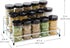 15 Countertop 5 9.5 5.8 9 Kamenstein Jar Lincoln Spice Rack with Spices Included, FREE Spice Refills for Years, Chrome