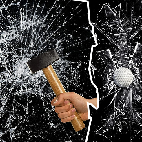 Shackcom Window Security Film 17.3in x 9.84ft, Clear Adhesive Anti-shatter Tempered Glass Film for Home, Office, Car