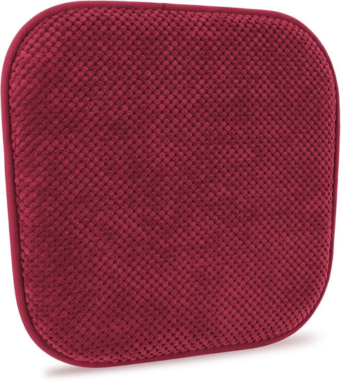 Wine Red Kitchen Chairs Cushions Non Slip Foam Office Seat Cushions Washable