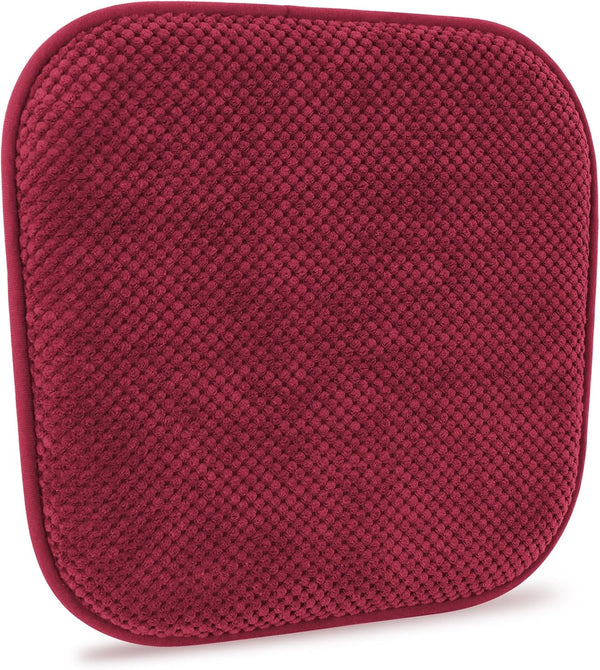Wine Red Kitchen Chairs Cushions Non Slip Foam Office Seat Cushions Washable